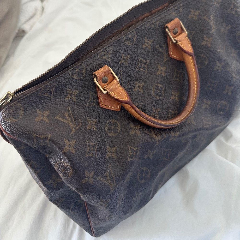 Louis Vuitton Monogram Satchel in Dark Brown and Tan